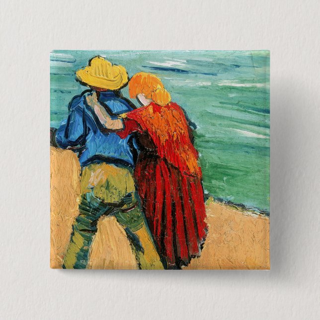 Vincent van Gogh - Zwei Liebhaber Button (Vorderseite)