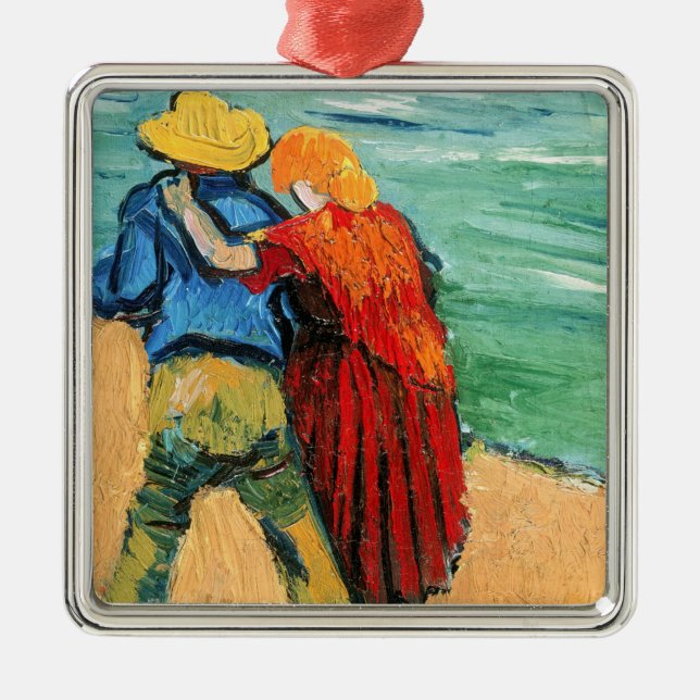 Vincent van Gogh - Zwei Liebhaber Ornament Aus Metall (Vorne)