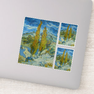 Vincent Van Gogh, zwei Poplars in den Alpen Aufkleber