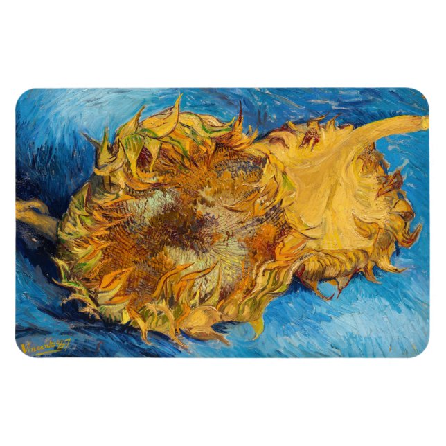 Vincent van Gogh - Zwei Schnittblumen Magnet (Horizontal)