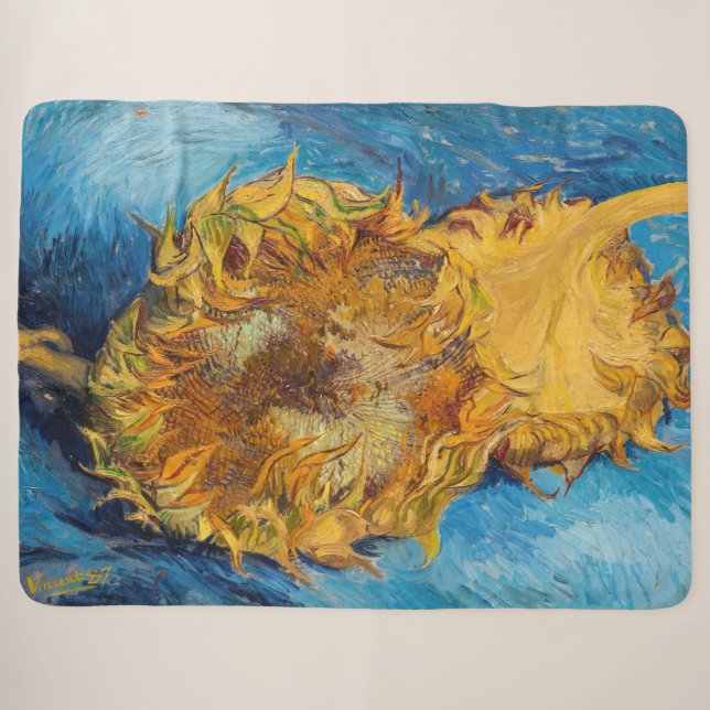 Vincent van Gogh - Zwei Schnittblumen Sherpadecke (Vorderseite (Horizontal))