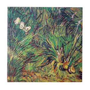 Vincent Van Gogh - Zwei weiße Schmetterlinge Fine Fliese