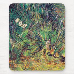 Vincent Van Gogh - Zwei weiße Schmetterlinge Fine Mousepad