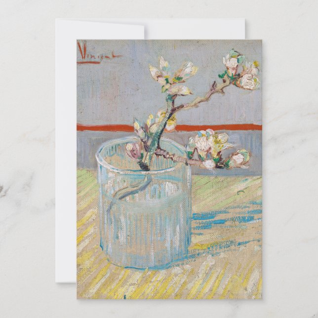 Vincent van Gogh - Zweigstelle Almond im Glas Einladung (Vorderseite)