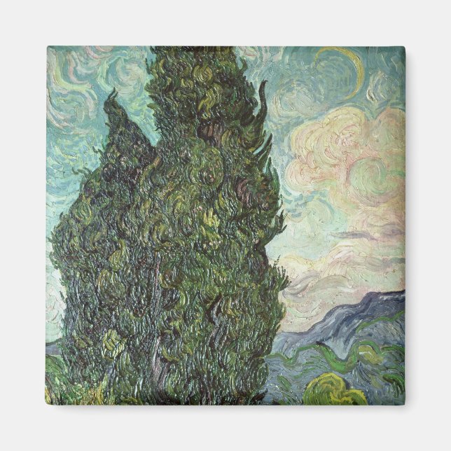 Vincent van Gogh | Zypressen, 1889 Magnet (Vorne)