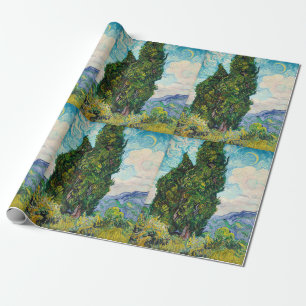Vincent Van Gogh Zypressen Fine Art Geschenkpapier