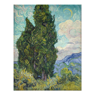 Vincent van Gogh - Zypressen Fotodruck