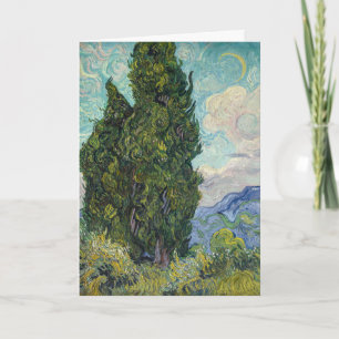Vincent van Gogh - Zypressen Karte