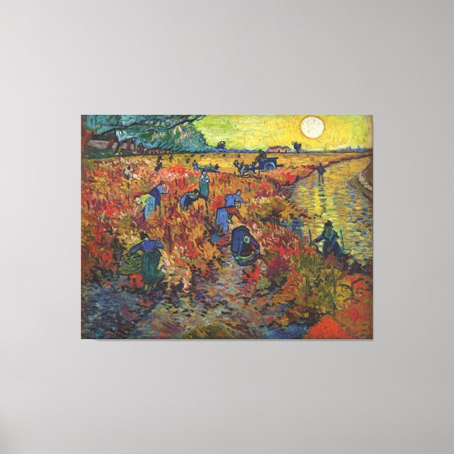 Vincent van Gogh's Der rote Weingarten Leinwanddruck (Vorderseite)