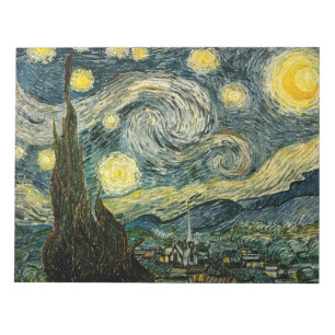 Vincent van Goghs die sternenklare Nacht (1889) Notizblock