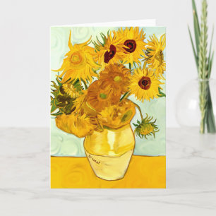 Vincent Van Goghs gelbe Sonnenblumenmalerei 1888 Karte