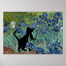 Vincent Van Gogh's Ire Cat Print Black Cat Poster