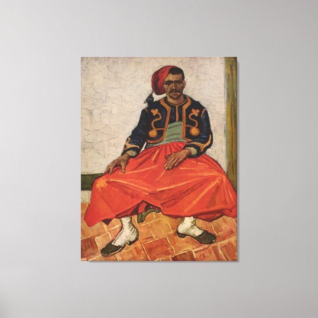 Vincent van Gogh's Malerei "The Zouave" (1888) Leinwanddruck (Vorderseite)