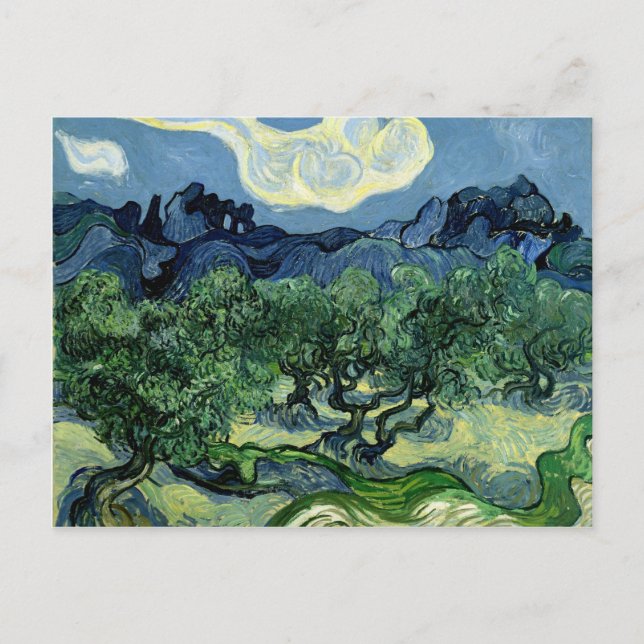 Vincent van Gogh's Olive Trees (1889) Postkarte (Vorderseite)