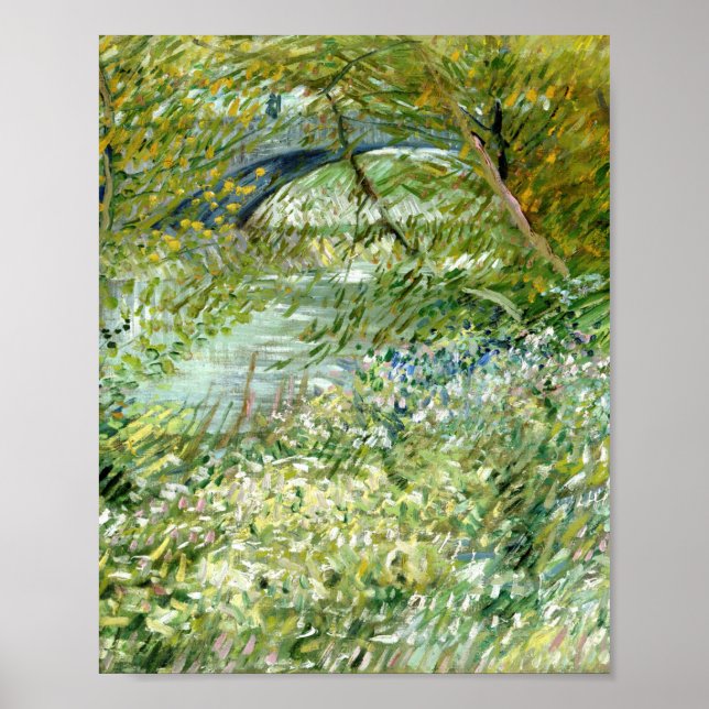 Vincent Van Gogh's River Bank im Frühjahr 1887 Poster (Vorne)