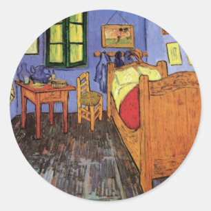 Vincent van Goghs Schlafzimmer in Arles Runder Aufkleber