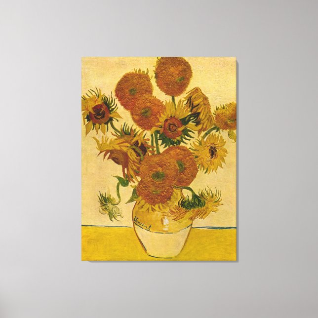 Vincent van Gogh's Sonnenblumen, 1878 Leinwanddruck (Vorderseite)