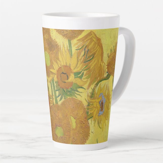 Vincent van Gogh's Sonnenblumen (1888) Milchtasse (Rechte Ecke)