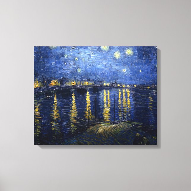 Vincent van Gogh's Starry Night Over the Rhone Leinwanddruck (Vorderseite)