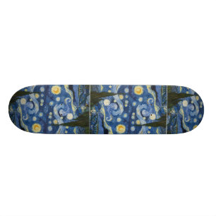 Vincent van Goghs sternenklare Nacht Skateboard