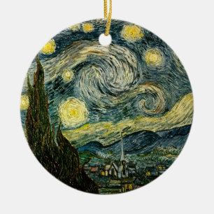Vincent van Goghs Sternennacht (1889) Keramik Ornament