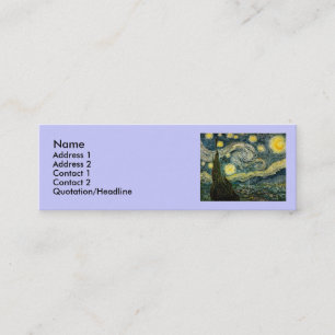 Vincent van Goghs Sternennacht (1889) Mini Visitenkarte