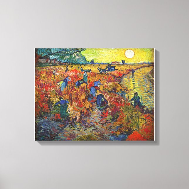 Vincent van Gogh's The Red Vineyard (1888) Leinwanddruck (Vorderseite)