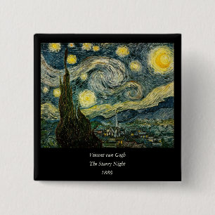Vincent van Gogh's The Starry Night (1889) Button