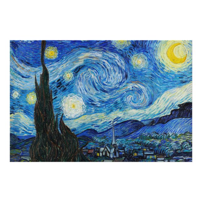 Vincent Van Gogh's The Starry Night (1889) Fotodruck (Vorne)