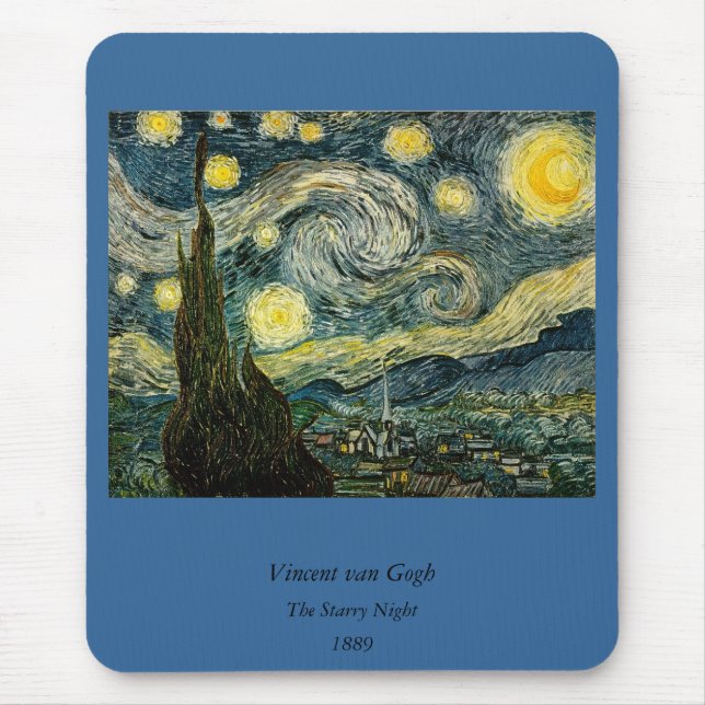 Vincent van Gogh's The Starry Night (1889) Mousepad (Vorne)