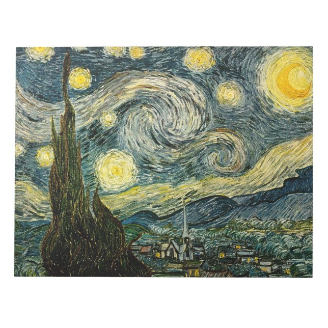 Vincent van Gogh's The Starry Night (1889) Notizblock (Vorderseite)