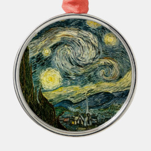 Vincent van Gogh's The Starry Night (1889) Silbernes Ornament