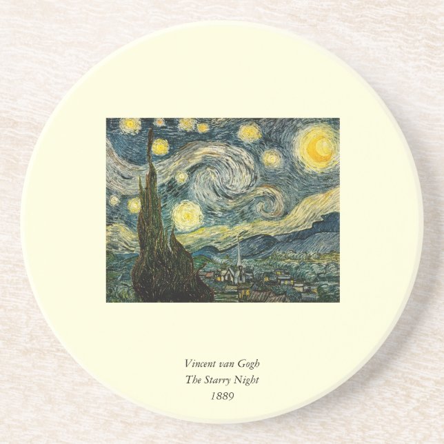 Vincent van Gogh's The Starry Night (1889) Untersetzer (Vorne)