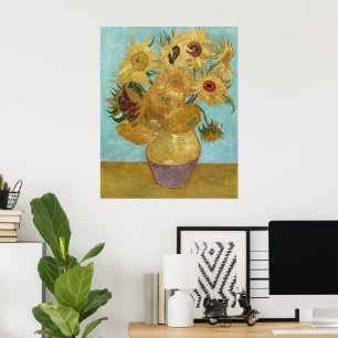 Vincent van Goghs Vasen mit zwölf Sonnenblumen Poster