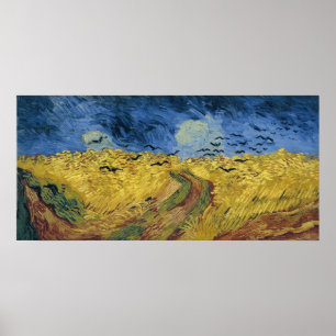 Vincent van Goghs Weizen-Feld mit Krähen (1890) Poster