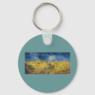 Vincent van Gogh's Weizenfeld mit Krähen (1890) Schlüsselanhänger