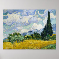 Vincent Van Gogh's Weizenfeld mit Zypressen