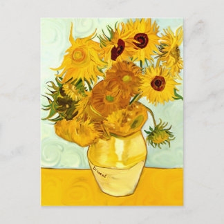 Vincent Van Gogh's Yellow Sunflower Painting 1888 Postkarte