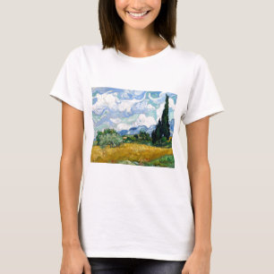 Vincent van GoghWheatfield mit Zypressen T-Shirt
