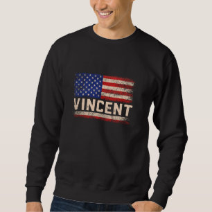 Vincent Vorname Shirt Vincent Name American Fla