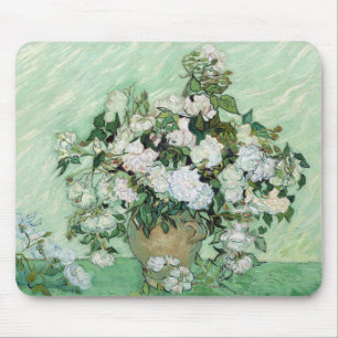 Vincent Willem van Gogh, Vase mit rosa Rosen Mousepad
