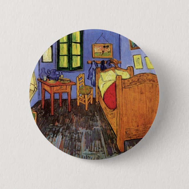 Vincent's Bedroom in Arles von Vincent van Gogh Button (Vorderseite)