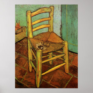 Vincent's Chair mit Seiner Pipe von Vincent van Go Poster