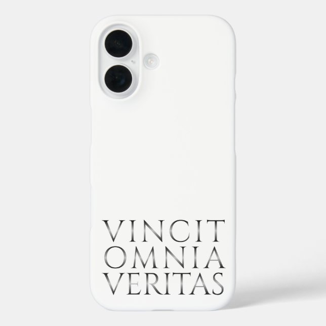 VINCIT OMNIA VERITAS iPhone 16 HÜLLE (Rückseite)