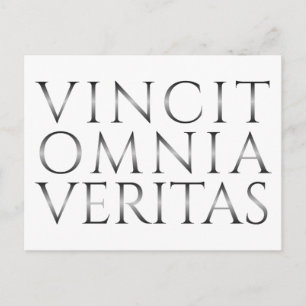 VINCIT OMNIA VERITAS - Licht Feiertagspostkarte