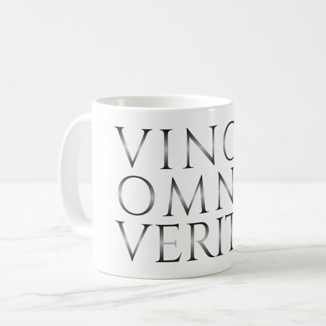 VINCIT OMNIA VERITAS - Licht Kaffeetasse (Vorderseite Links)