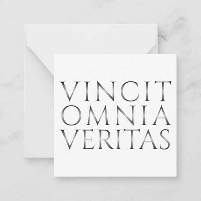 VINCIT OMNIA VERITAS - Licht Mitteilungskarte (Vorderseite)