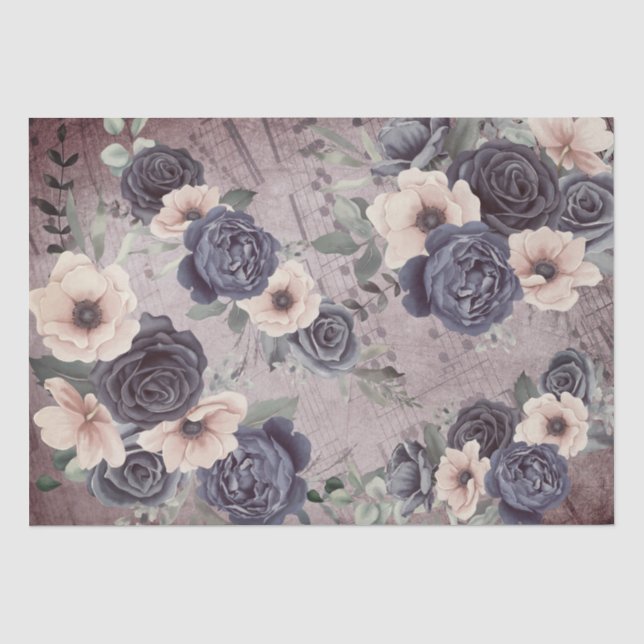 Vinctagemusic und Blume Seidenpapier (Vorderseite)