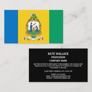 Vincy Flag & Siegel, Saint Vincent und die Grenadi Visitenkarte
