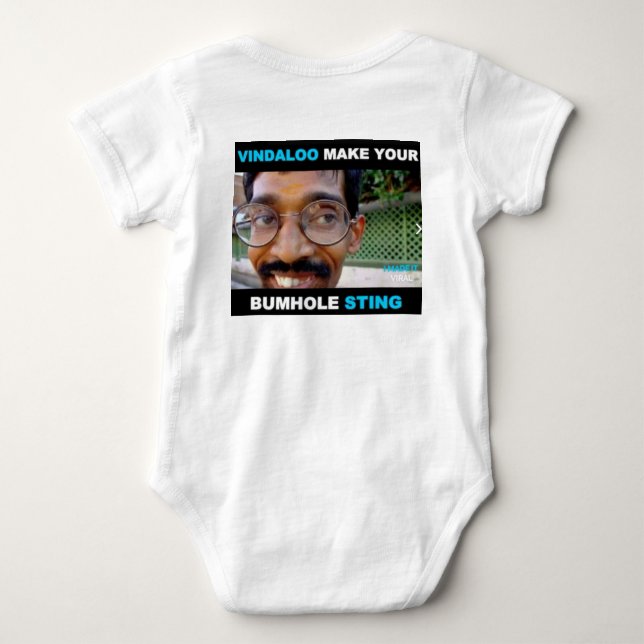 Vindaloo lässt Ihr wertlosloch babysuit stechen Baby Strampler (Rückseite)